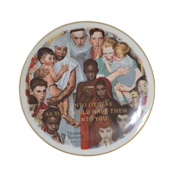 Norman Rockwell The Golden Rule Decorative Plate Collection - Picture 1 of 4